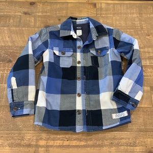 EUC Fleece-lined flannel shirt 5T